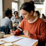 Translator verifying certified academic translation