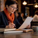 Certified translator signing will document in home office