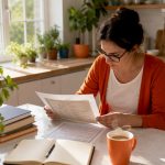 Woman reviewing birth certificate translation