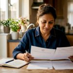 Woman reviewing professional membership certificate translation