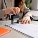 Translator stamping document page