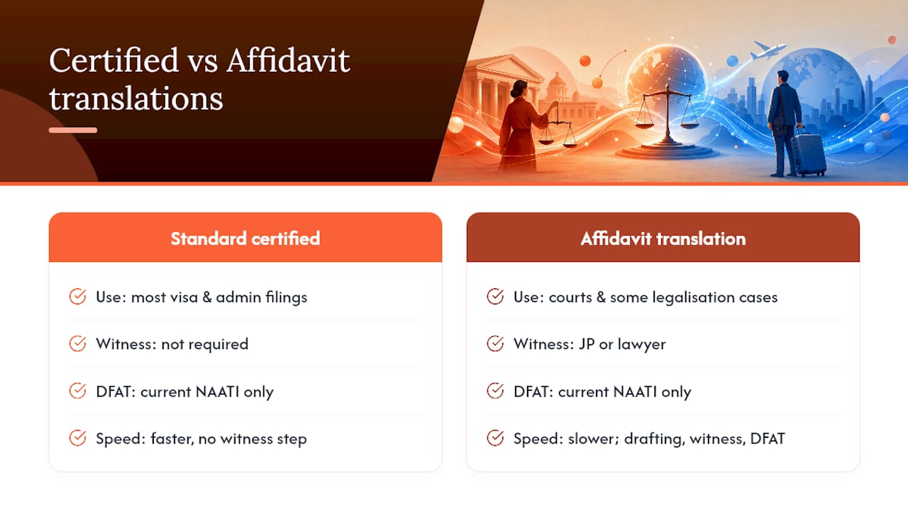 Frequently asked questions about affidavit translation — overview diagram