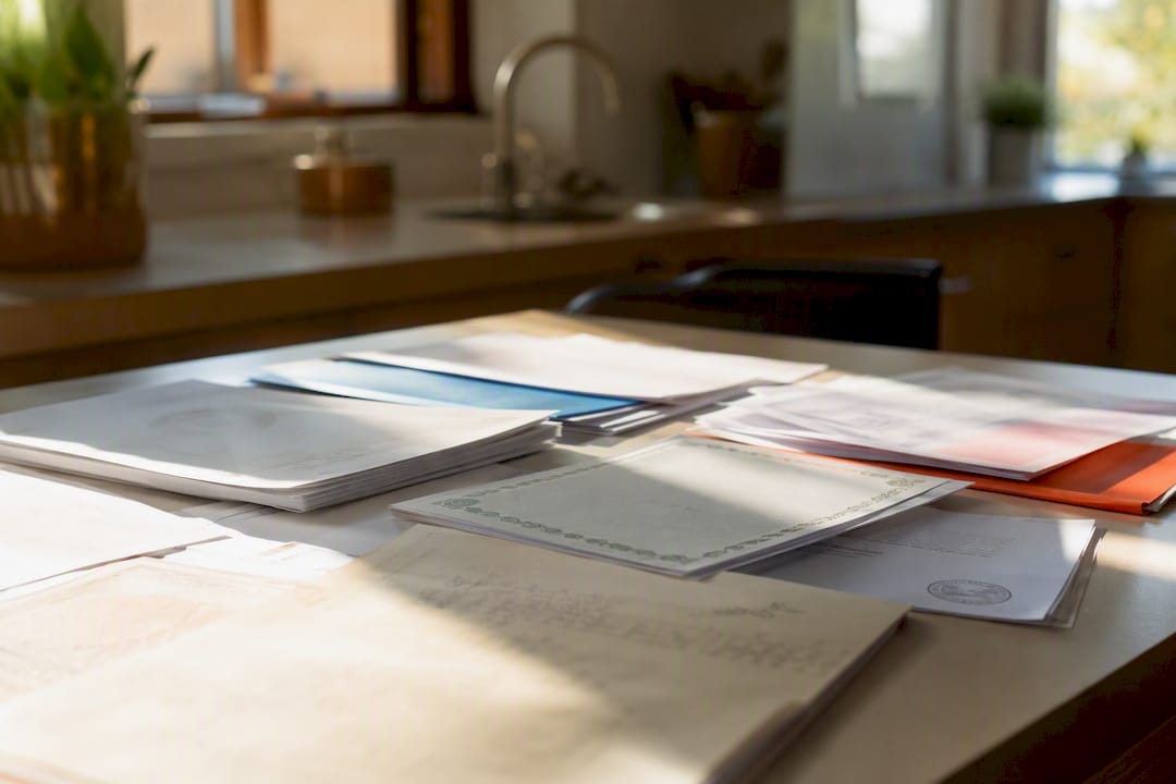 Visa application documents ready for translation