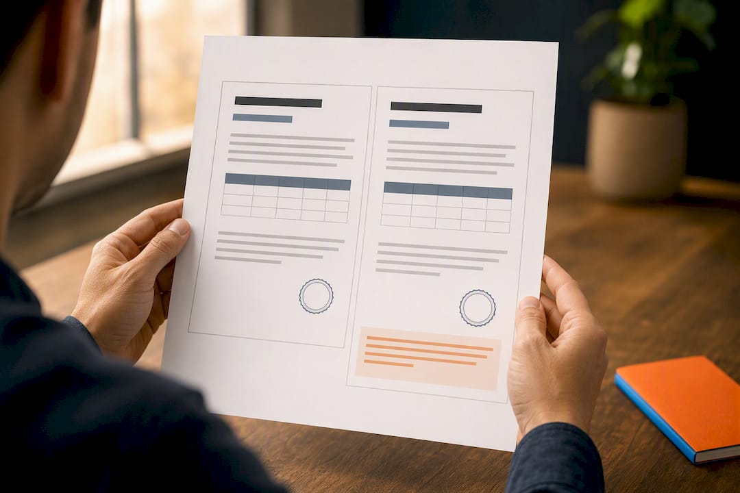 Illustration of certified translation page structure